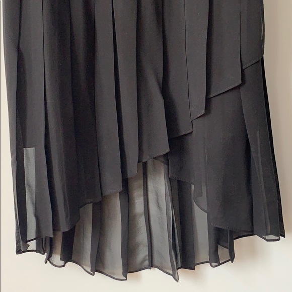 BCBG MAXAZRIA Black Bustier Pleated Chiffon Dress - Picture 9 of 9